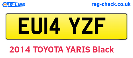 EU14YZF are the vehicle registration plates.