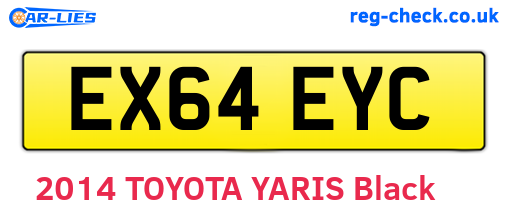 EX64EYC are the vehicle registration plates.