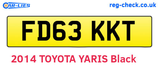FD63KKT are the vehicle registration plates.