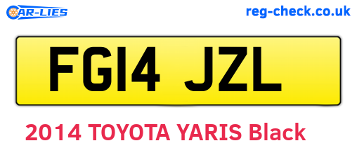 FG14JZL are the vehicle registration plates.