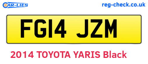FG14JZM are the vehicle registration plates.