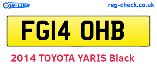 FG14OHB are the vehicle registration plates.
