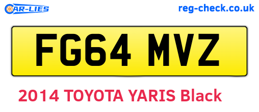 FG64MVZ are the vehicle registration plates.