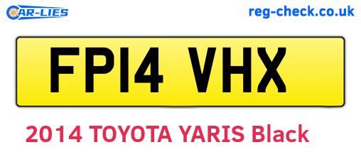 FP14VHX are the vehicle registration plates.