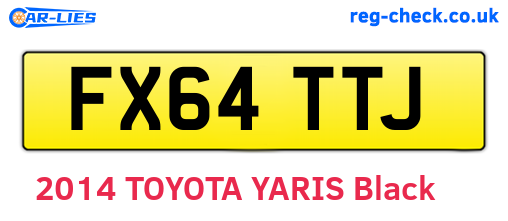 FX64TTJ are the vehicle registration plates.
