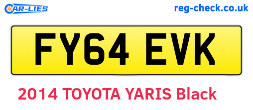 FY64EVK are the vehicle registration plates.