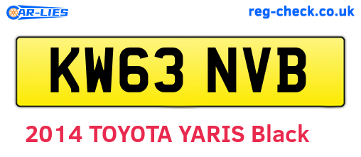 KW63NVB are the vehicle registration plates.