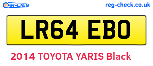 LR64EBO are the vehicle registration plates.