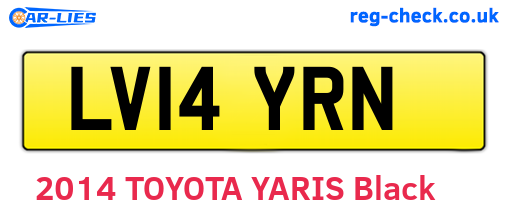LV14YRN are the vehicle registration plates.