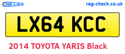 LX64KCC are the vehicle registration plates.