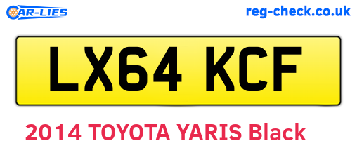 LX64KCF are the vehicle registration plates.