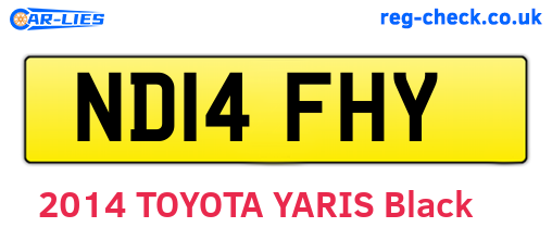 ND14FHY are the vehicle registration plates.