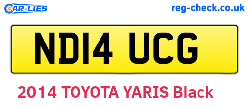ND14UCG are the vehicle registration plates.