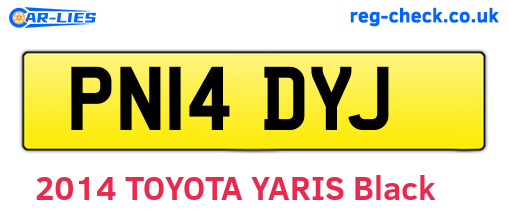 PN14DYJ are the vehicle registration plates.