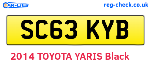 SC63KYB are the vehicle registration plates.