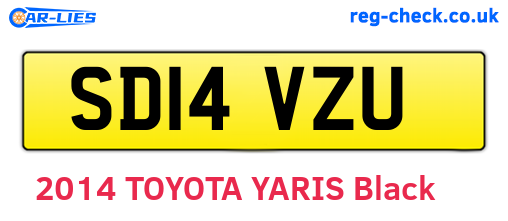 SD14VZU are the vehicle registration plates.