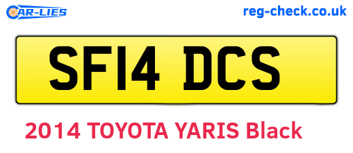 SF14DCS are the vehicle registration plates.