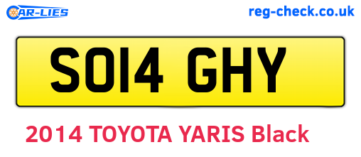 SO14GHY are the vehicle registration plates.