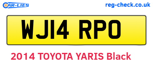 WJ14RPO are the vehicle registration plates.