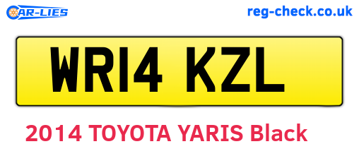 WR14KZL are the vehicle registration plates.