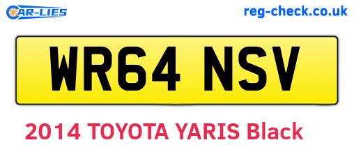 WR64NSV are the vehicle registration plates.