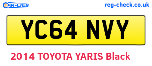 YC64NVY are the vehicle registration plates.