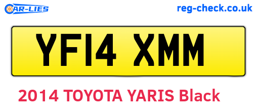 YF14XMM are the vehicle registration plates.