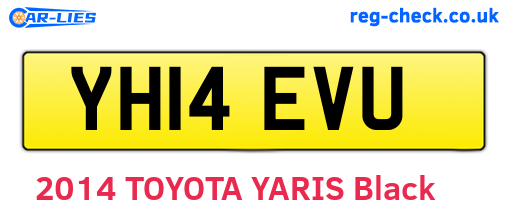 YH14EVU are the vehicle registration plates.