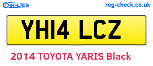 YH14LCZ are the vehicle registration plates.