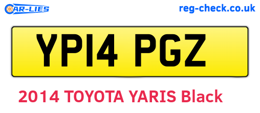 YP14PGZ are the vehicle registration plates.