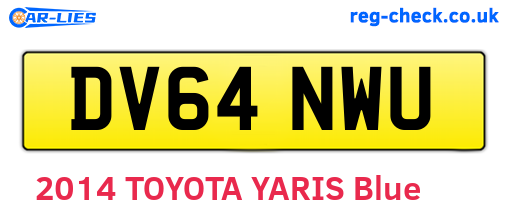 DV64NWU are the vehicle registration plates.