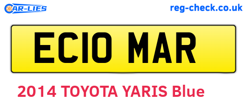 EC10MAR are the vehicle registration plates.