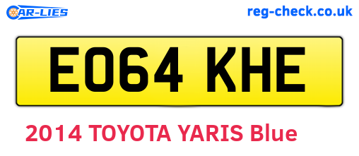 EO64KHE are the vehicle registration plates.