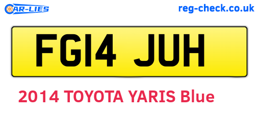 FG14JUH are the vehicle registration plates.