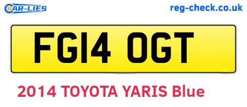 FG14OGT are the vehicle registration plates.