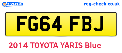 FG64FBJ are the vehicle registration plates.