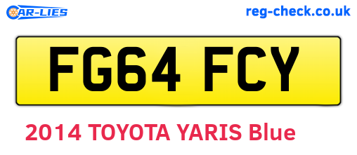 FG64FCY are the vehicle registration plates.