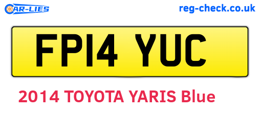 FP14YUC are the vehicle registration plates.