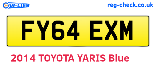 FY64EXM are the vehicle registration plates.