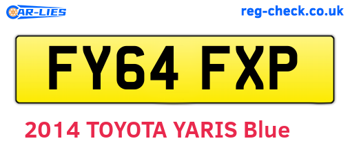 FY64FXP are the vehicle registration plates.