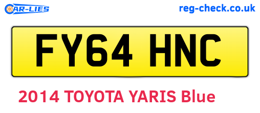FY64HNC are the vehicle registration plates.