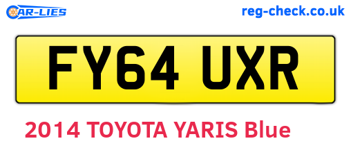 FY64UXR are the vehicle registration plates.