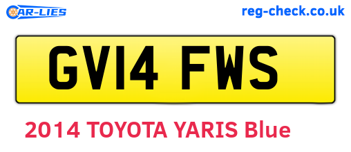 GV14FWS are the vehicle registration plates.