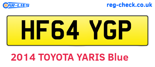 HF64YGP are the vehicle registration plates.