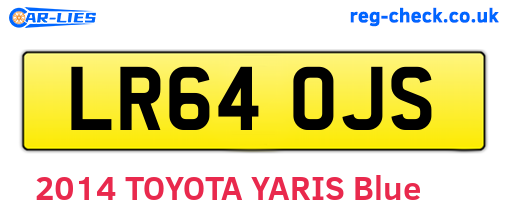 LR64OJS are the vehicle registration plates.