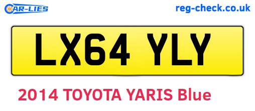 LX64YLY are the vehicle registration plates.
