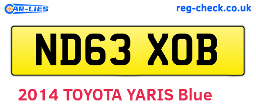 ND63XOB are the vehicle registration plates.