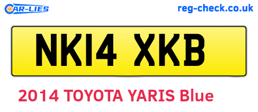 NK14XKB are the vehicle registration plates.