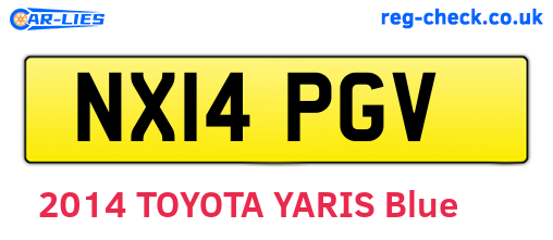 NX14PGV are the vehicle registration plates.