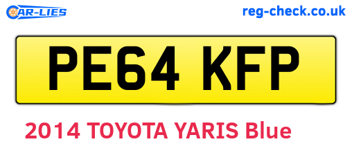 PE64KFP are the vehicle registration plates.